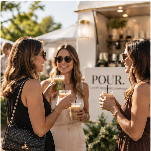 Branded beverage station at a brand activation